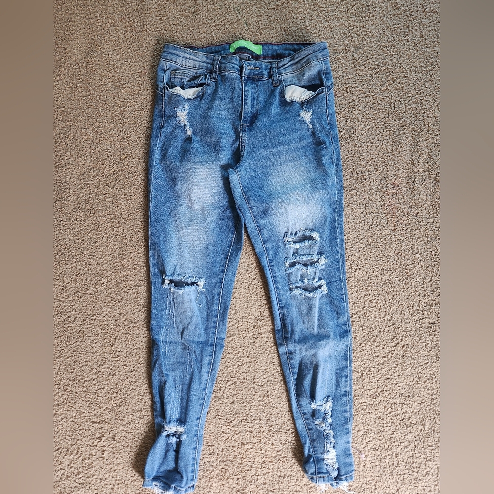Distressed Blue Jeans for Women